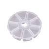Caja de Plástico Transparente Redonda con Tapa de 6 Compartimentos, 7 Compartimentos, 8 Compartimentos, Caja de Almacenamiento Dividida para Equipo de Pesca, Caja de Empaque para Piezas y Accesorios