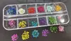 Flores Secas para Uñas, 24 Piezas, 12 Colores, Caja Larga de Flores Secas, 12 Tipos Diferentes de Decoraciones de Flores Secas para Uñas