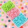 Ábaco Amazon Contas de Silicone Feito à Mão Joias DIY Pulseira de Bebê Colar Acessórios Contas de Ábaco Cor de Silicone