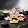 Colgantes de aleación con flor hecha a mano DIY transfronterizos con esmalte para pulseras, collares, llaveros y pendientes