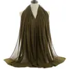 Bufanda Nueva de Gasa con Perlas para Mujer de Venta Caliente en Malasia, Bufanda Versátil y de Moda de Seda Burbuja, Pañuelo para la Cabeza, Chal, Bufanda Larga