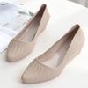 Sandálias da Moda Feminina Verão Mesh Infravermelho Vestir Dedo Sapatos Anabela para Estudantes Estilo Coreano Praia Beira-Mar Salto Grosso Impermeável