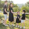 Vestido de verano para niña y madre un vestido una falda diseño de nicho camiseta tipo polo manga corta vestido entallador para madre e hija venta al por mayor