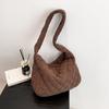 Bolso Casual de Pana de Gran Capacidad para Mujer 2026 Nuevo Versátil Bolso de Hombro Acolchado Bolso de Axila Bolso Cruzado Texturizado