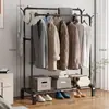 Perchero de Pie para Dormitorio Perchero para Ropa Hogareño Lujo Ligero Perchero Multifuncional Vertical Sencillo Tendedero Vertical