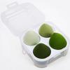 Huevo de maquillaje borla de polvo huevo de belleza traje huevo de maquillaje en caja borla de polvo en forma de gota de agua calabaza 4 huevos de maquillaje en caja caja cortadora