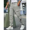 2026 Amazon eBay Pantalones Casuales Rectos de Color Sólido Estilo Americano para Hombre de Primavera y Otoño con Cordón Venta al por Mayor