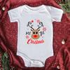 Comercio exterior Venta caliente de Navidad Mi 1ª Navidad mameluco de algodón para bebé mono blanco de manga corta
