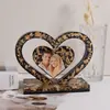 Molde de Silicona para Marco de Fotos con Forma de Corazón de Resina de Cristal DIY Amapola, Soporte para Marco de Fotos con Forma de Corazón, Colgante, Letrero Colgante