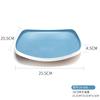Plato para Bistec Occidental de Melamina Transfronterizo, Vajilla de Estilo Minimalista Nórdico, Plato Azul y Blanco Extra Grueso, Bol Grande, Extra Grueso y Duradero