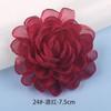4-10cm fábrica em estoque camélia borda queimada flor chapelaria tecido flor feita à mão acessórios flor de tecido acessórios DIY broche