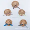 Colgante de Sombrero de Paja Tejido a Crochet con Rafia, Decoración Estilo Vacaciones, Accesorios DIY Estilo Coreano para Ropa y Bolsos, Venta al por Mayor de Accesorios y Componentes