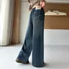 Jeans para Niña 2026 Otoño Nuevas Llegadas Niños Medianos y Grandes Bordado en Bolsillo Trasero Pantalones de Pierna Recta Corte Ajustado Pantalones Largos Pierna Estrecha Pantalones de Pierna Ancha
