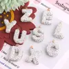 Nuevos Accesorios Decorativos de Letras Inglesas Simples con Diamantes Completos DIY Llavero para Teléfono Cadena de Collar Cadena para Bolso Accesorios Venta al por Mayor