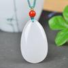 Colgante de gota de agua Xinjiang Tianshan Cui, jade dorado, jade blanco, colgante de jade para hombres y mujeres, cadena de suéter, suministro en vivo al por mayor
