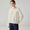Suéter de punto trenzado 100% cachemira, corte holgado, para mujer, nuevo estilo otoño/invierno, con una textura similar a la de una nube, elegante y grueso, top de manga larga
