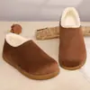 2025 Mules Muller Little Potato con Tacón Oculto Birkenstocks Completamente Cerrados Forrados de Felpa Suela Gruesa Zapatos de Algodón Calientes Birkenstock para Mujer