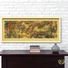 Rompecabezas de 1000 Piezas Escena del Río Qingming 98x34 Marco 98x38 Pintura de los Mil Li de Ríos y Montañas Marco de Madera Maciza de 2000 Piezas para Colgar en la Pared