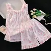 Nuevos Pijamas de Niña 2026, Chaleco de Algodón Nube de Verano, Ropa de Casa de Verano sin Mangas de Princesa para Niñas Mayores