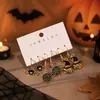 Pendientes de Halloween de Venta Caliente Transfronterizos Dibujos Animados Calabaza Murciélago Telaraña Adornos para Orejas Moda Europea Americana Exagerados Colgantes para Orejas Venta al por Mayor