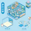Pegatinas de paisaje en miniatura de espuma temprana serie de edificios pequeños para estudiantes decoración de escenas en miniatura manualidades DIY pegatinas