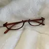 Gafas Ovaladas Rojas de Media Montura de las Spice Girls Japonesas Cosplay de Anime para Mujer Marco Decorativo para Foto Secundaria No Cinematográfica