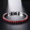 Pulsera de zirconia con diamantes completos 4.0, venta directa del fabricante, cadena de tenis simple y colorida, pulsera de tenis transfronteriza con diamantes