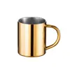 Taza de acero inoxidable 304 de doble capa anti-quemaduras transfronteriza, engrosada y resistente a caídas, vaso de agua para oficina, taza para niños, directo del fabricante
