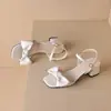 Calados WIS2024 nuevo tamaño 33H zapatos de lazo boca de pez tamaño sandalias gruesas 43 dulce comercio exterior zapatos de tacón