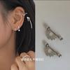 Brincos de Osso de Orelha Rosqueáveis Cravejados com Diamantes para Mulheres, Estilo Coreano, Brincos Pequenos e Delicados, Pingentes de Orelha Curtos Elegantes, Presilhas de Orelha Personalidade da Internet da Moda