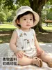 Mameluco de verano para bebé, enterizo fino sin mangas para bebés, ropa transpirable para recién nacidos, ropa de verano