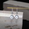 Pendientes Retro de Perla de Agua Dulce S925 Plata de Ley Yuebao Jewelry con Diseño Ruyi Hueco Redondo, Modernos y los Más Fáciles de Combinar