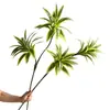 Bambu Lírio Artificial de 2 Galhos, Planta Artificial Verde para Paisagismo, Adereços de Fotografia, Arranjo de Flores Decorativo, Planta de Material de Folha Verde de Alta Qualidade