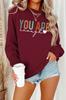 Estación Independiente para Mujer Amazon TÚ ERES St. Sudadera suelta con cuello redondo Festival Paric
