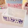 Caixa de armazenamento dobrável de mesa estilo japonês Kulomi Yugui Dog Student Girls' Heart Folding Stationery Storage Basket