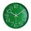 Reloj de pared de plástico silencioso moderno para sala de estar y dormitorio de personas mayores