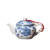 Juego de vajilla Fushou transfronterizo olla azul tetera Wufu Wanshou cuenco sancai tapa para té perfumado cuenco para arroz plato de arroz con palabras