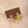 Brincos de Zircônia Ágata Vazados Estilo Chinês Novo Agulha de Prata, Brincos de Renda Vintage Nicho, Acessórios de Orelha Levemente Luxuosos e Elegantes