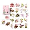 Mo Mo Rosa Trepadora Set de Pegatinas en Caja Planta Fresca Flor Cuenta de Mano Decoración Base Material de Embalaje Pegatina de Sellado