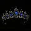 Tocado de Corona de Princesa de Cristal para Mujer, Estilo de Alta Gama, Diadema de Corona Nupcial para 18 Cumpleaños