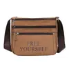 Bolso de Hombro Cruzado de Cuero para Hombre para Viajes de Negocios Casual Versátil Trabajo Bolso de Negocios para Hombres Bolso con Cremallera Multicapa Bolso de Celebridad de Internet Hombres
