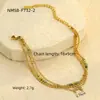 Pulsera de Acero Inoxidable con Diseño de Piedra Natural y Perla de Agua Dulce, Nicho Transfronterizo Ins, Chapada en Oro de 18K, Joyería de Gama Alta