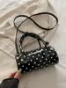 2026 Nuevo Bolso de Mano de Verano Coreano Bolso Tote Pequeño para Mujer de Gama Alta con Lunares Bolso Tipo Almohada de Nicho Bolso de Hombro Único Cruzado