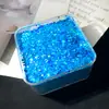 Polvo de Brillo Láser Mixto, Polvo Fino Iridiscente, Lentejuelas Hexagonales, Polvo de Brillo Fluyente, Mahjong de Arena Movediza Hecho a Mano DIY Europeo y Americano