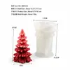 Vela Aromática de Árvore de Natal Molde de Silicone DIY de Natal Difusor Molde para Gesso Sabão Bk8126