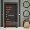 Asia Central Comercio Exterior General Exportación Puerta a Puerta Puerta Principal MDF Trasero de Acero Panel de Inserción de Madera Puerta de Madera Puerta de Hierro Puerta Principal de Villa