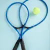Raquete de tênis leve de liga de ferro para adultos e crianças, raquete de tênis individual durável, treinador de tênis, conjunto de treinamento de tênis