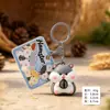 Llavero Original de Hámster con Semillas de Girasol Figura Linda de Epoxi Moda Creativa Accesorio para Llave de Coche Colgante Exquisito para Bolso