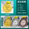 Medalha de Metal Pendurada Personalizada Maratona Badminton Infantil Basquete Futebol Jogos Medalha de Cristal Dourada