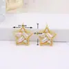 Oro Verdadero 18k Col de Forma Pentagonal Microincrustaciones de Circonita Accesorios Pulsera de Mariposa Colgante DIY Collar Pendientes Colgante D103